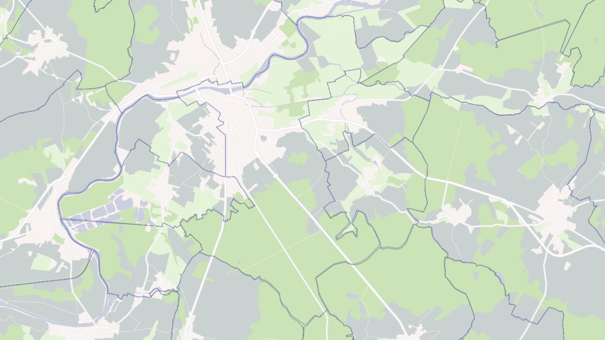 Aperçu cartographique de Gray, centré sur la commune