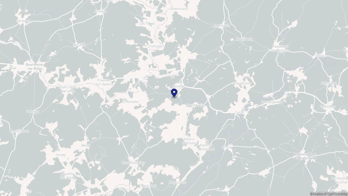 Aperçu cartographique de Jonvelle, centré sur la commune