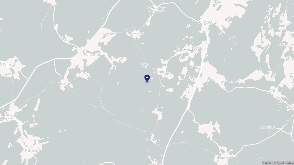 Aperçu cartographique de Le Magnoray, centré sur la commune