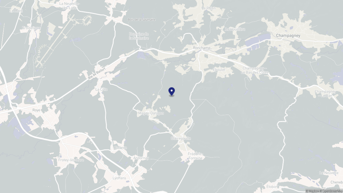 Aperçu cartographique de Magny-Danigon, centré sur la commune