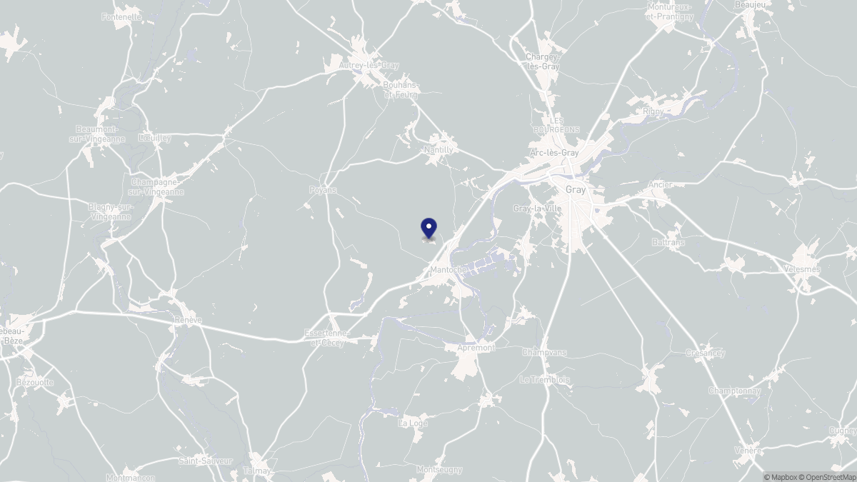 Aperçu cartographique de Mantoche, centré sur la commune