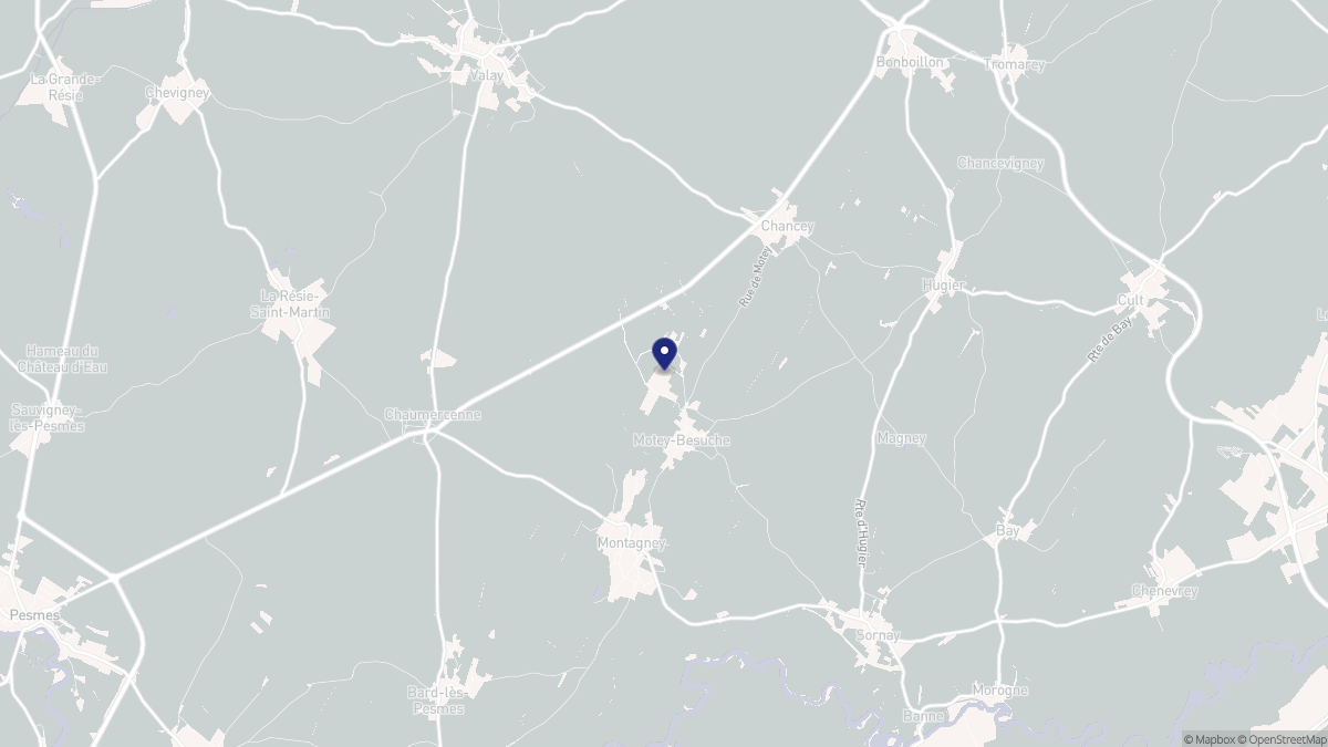 Aperçu cartographique de Motey-Besuche, centré sur la commune