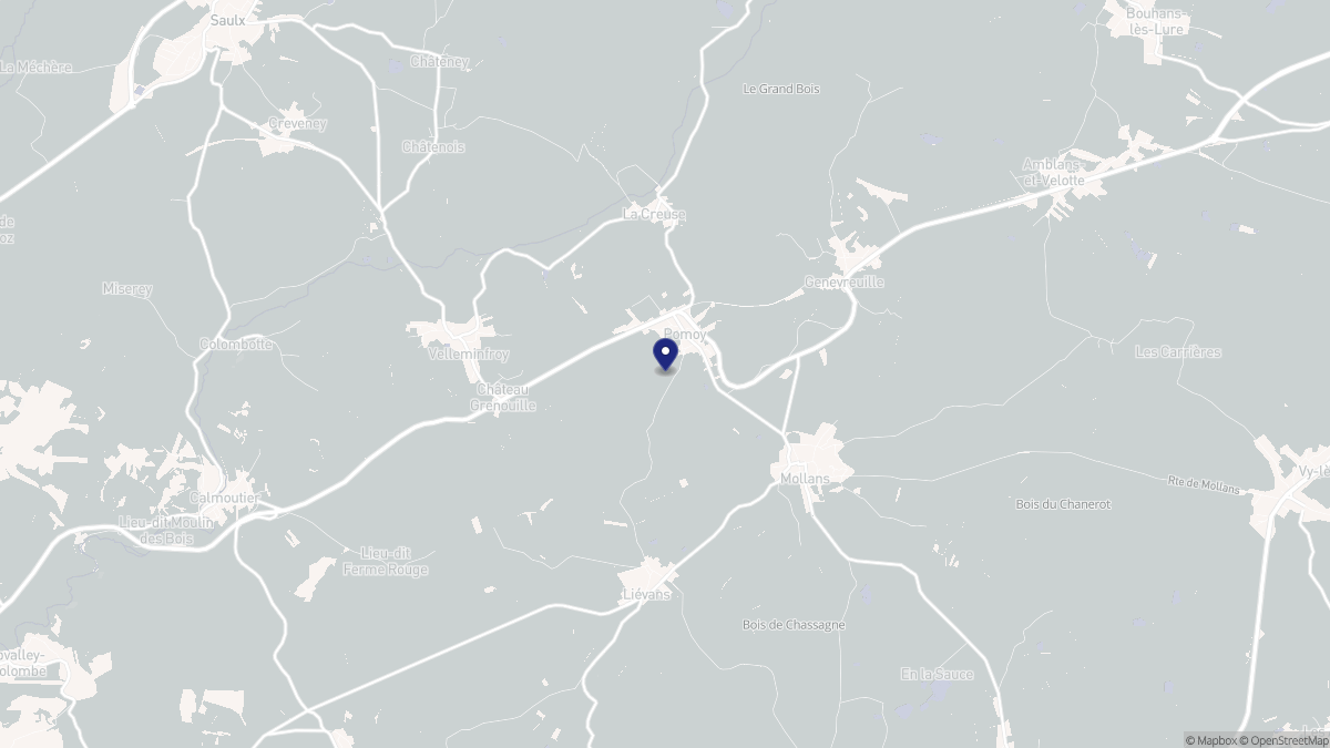 Aperçu cartographique de Pomoy, centré sur la commune