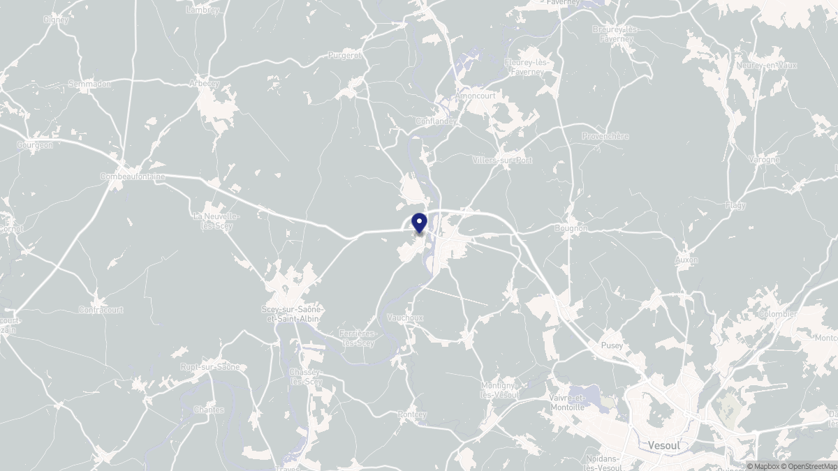 Aperçu cartographique de Port-sur-Saône, centré sur la commune
