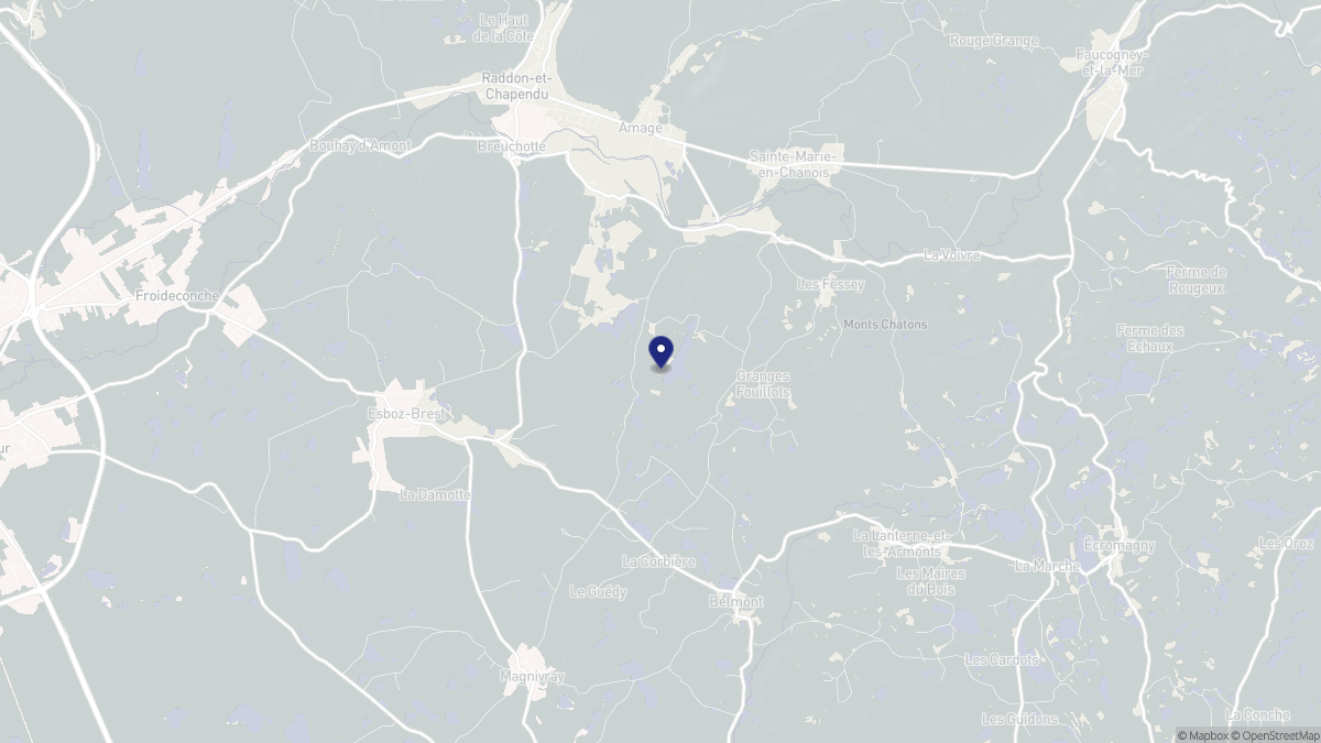 Aperçu cartographique de La Proiselière-et-Langle, centré sur la commune