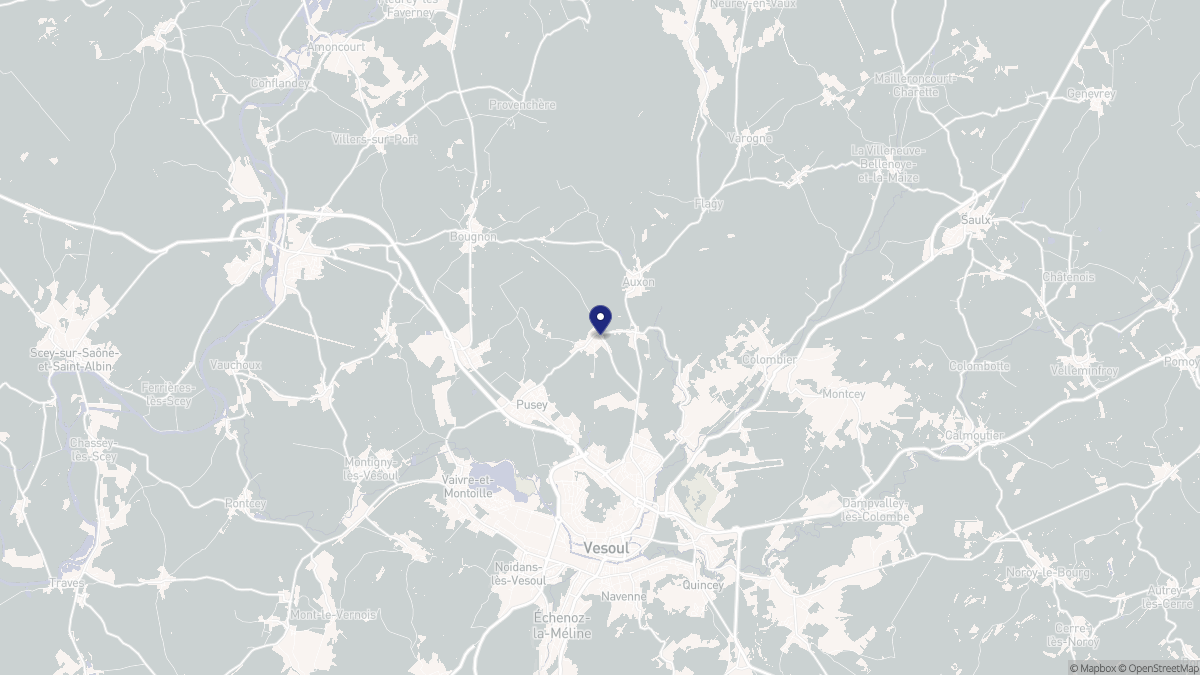 Aperçu cartographique de Pusy-et-Épenoux, centré sur la commune