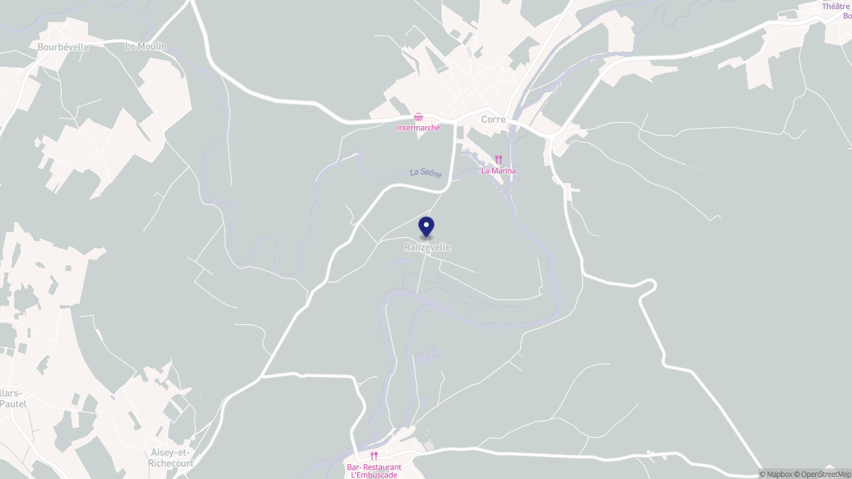 Aperçu cartographique de Ranzevelle, centré sur la commune