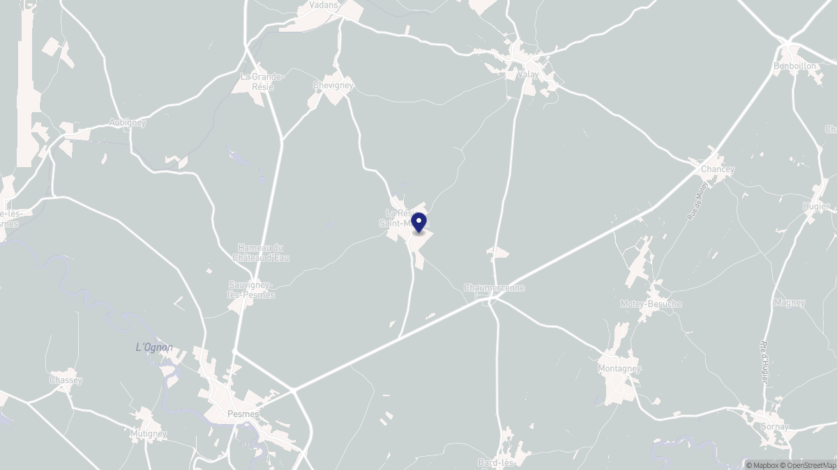 Aperçu cartographique de La Résie-Saint-Martin, centré sur la commune