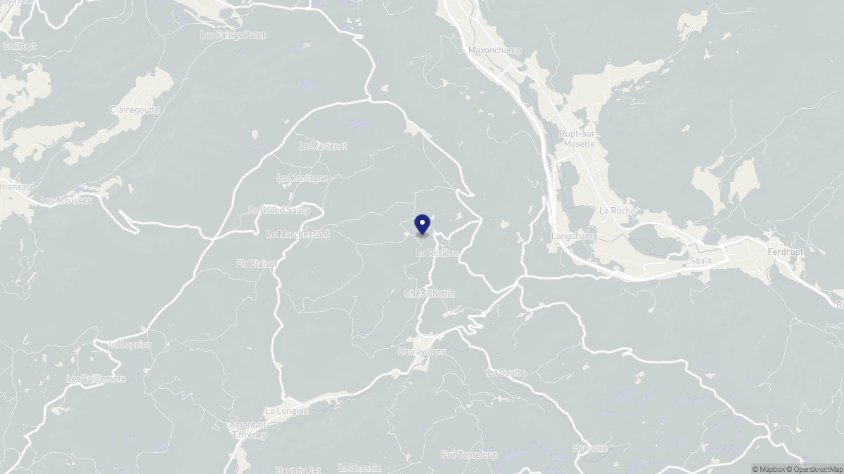 Aperçu cartographique de La Rosière, centré sur la commune