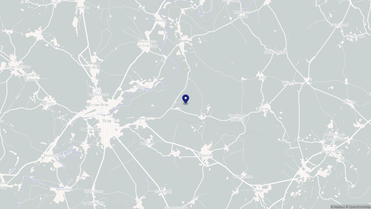 Aperçu cartographique de Saint-Broing, centré sur la commune