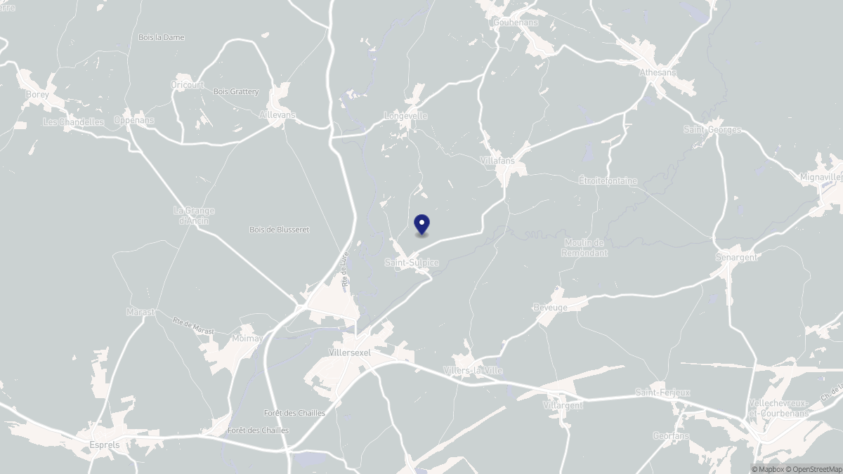 Aperçu cartographique de Saint-Sulpice, centré sur la commune