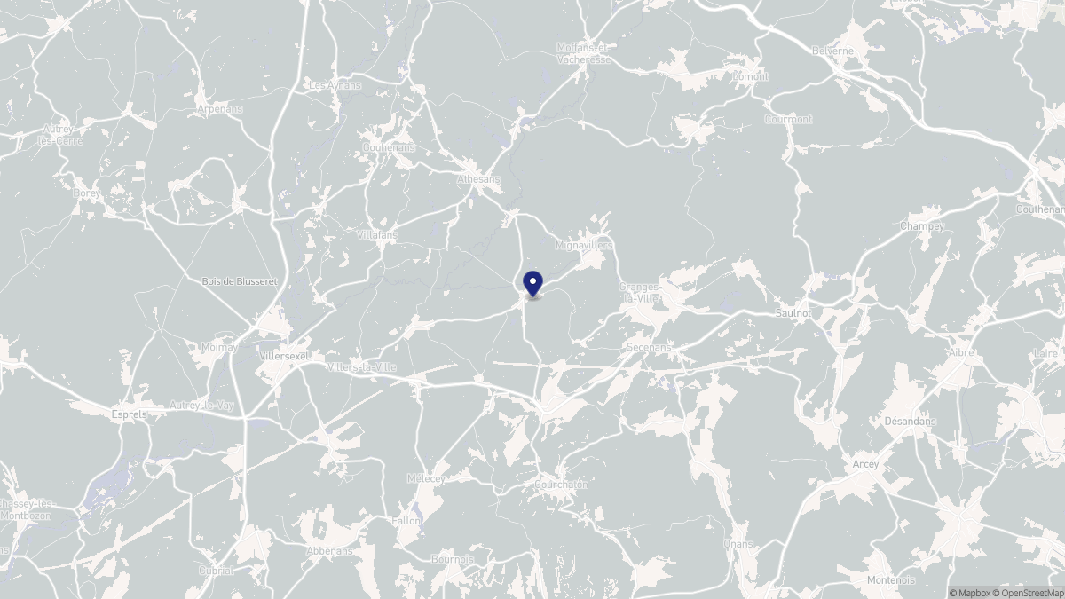 Aperçu cartographique de Senargent-Mignafans, centré sur la commune