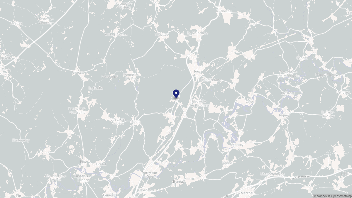 Aperçu cartographique de Sorans-lès-Breurey, centré sur la commune