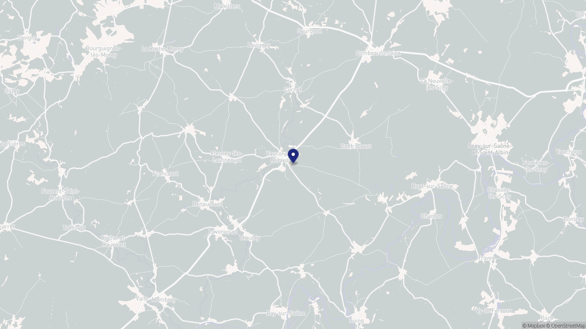 Aperçu cartographique de Vauconcourt-Nervezain, centré sur la commune