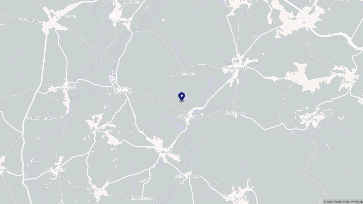 Aperçu cartographique de La Vergenne, centré sur la commune
