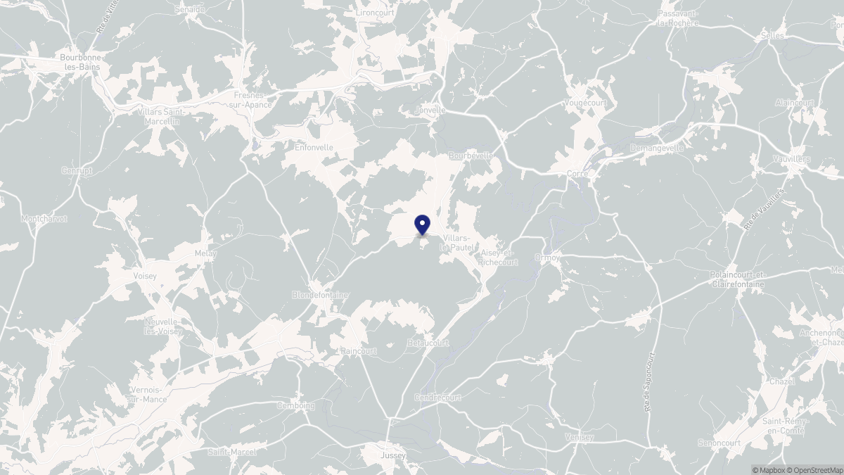 Aperçu cartographique de Villars-le-Pautel, centré sur la commune