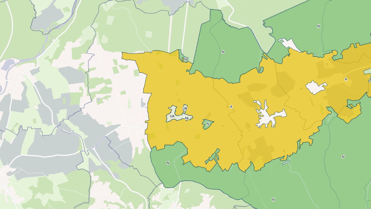 Aperçu cartographique de La Villedieu-en-Fontenette, centré sur la commune
