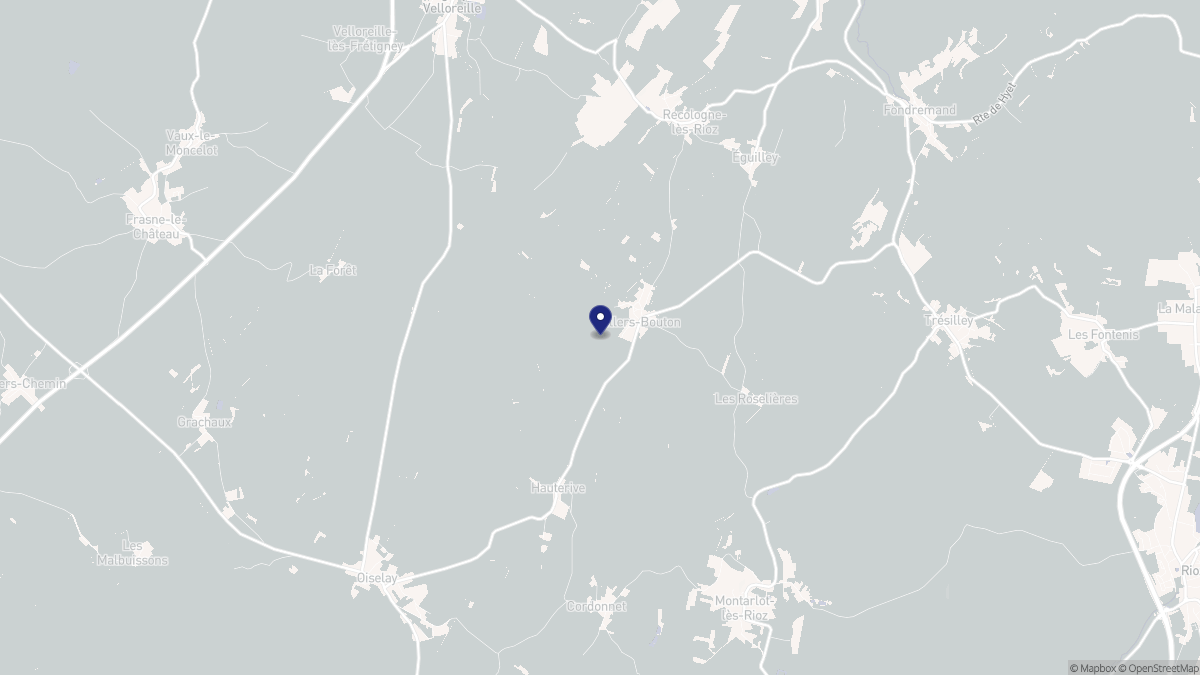 Aperçu cartographique de Villers-Bouton, centré sur la commune