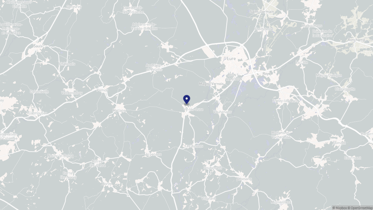 Aperçu cartographique de Vy-lès-Lure, centré sur la commune
