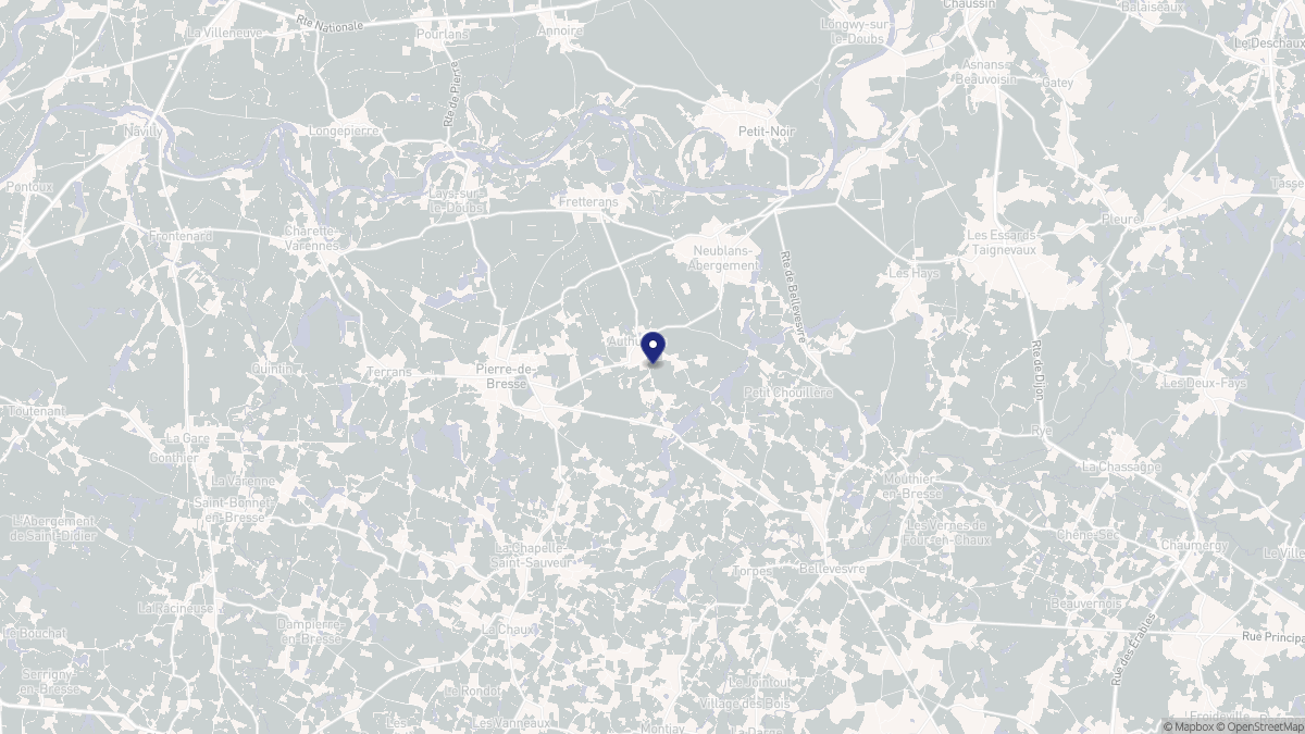 Aperçu cartographique de Authumes, centré sur la commune
