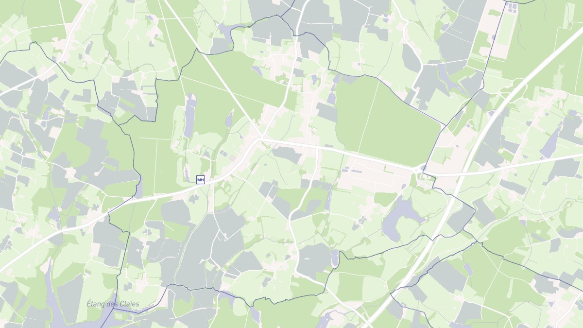 Aperçu cartographique de Beaurepaire-en-Bresse, centré sur la commune