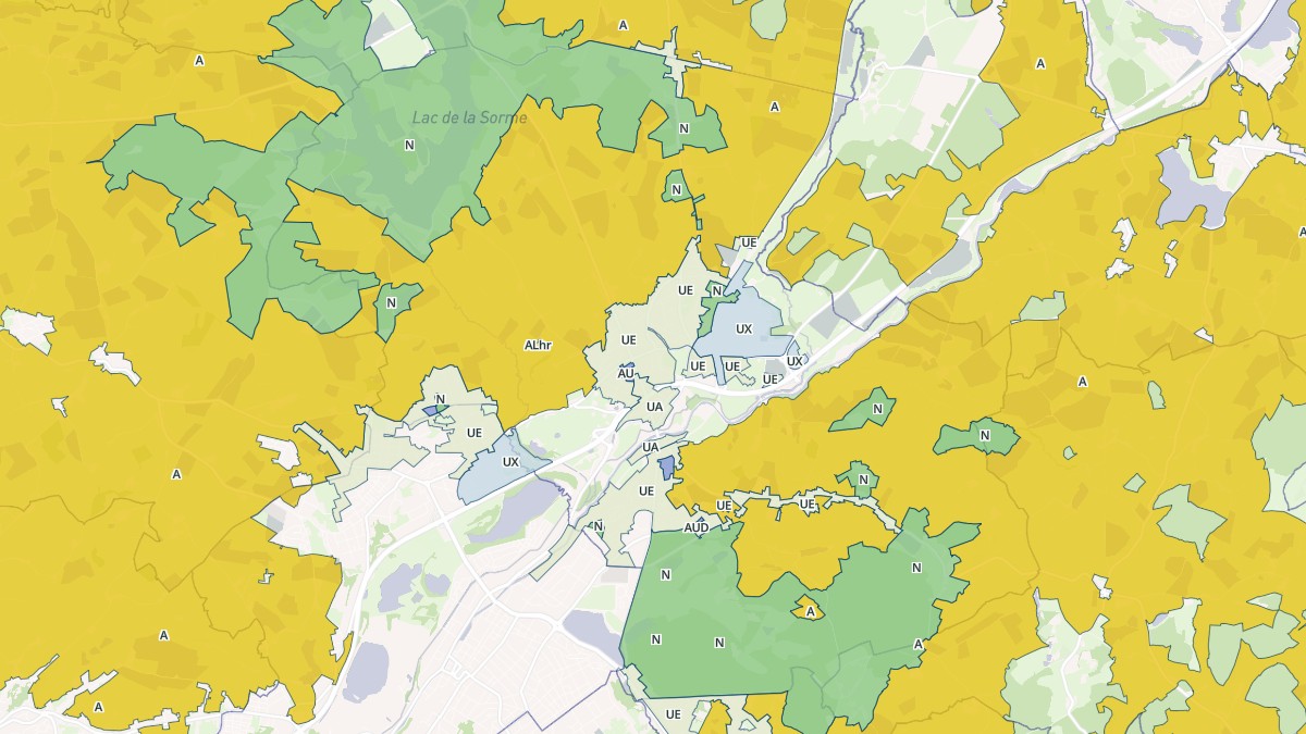 Aperçu cartographique de Blanzy, centré sur la commune