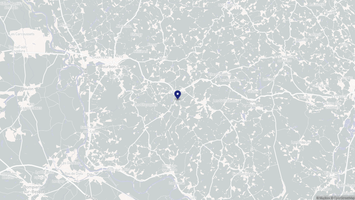 Aperçu cartographique de Chalmoux, centré sur la commune