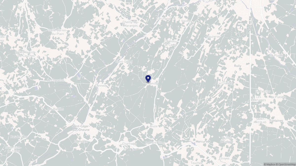 Aperçu cartographique de Chamilly, centré sur la commune