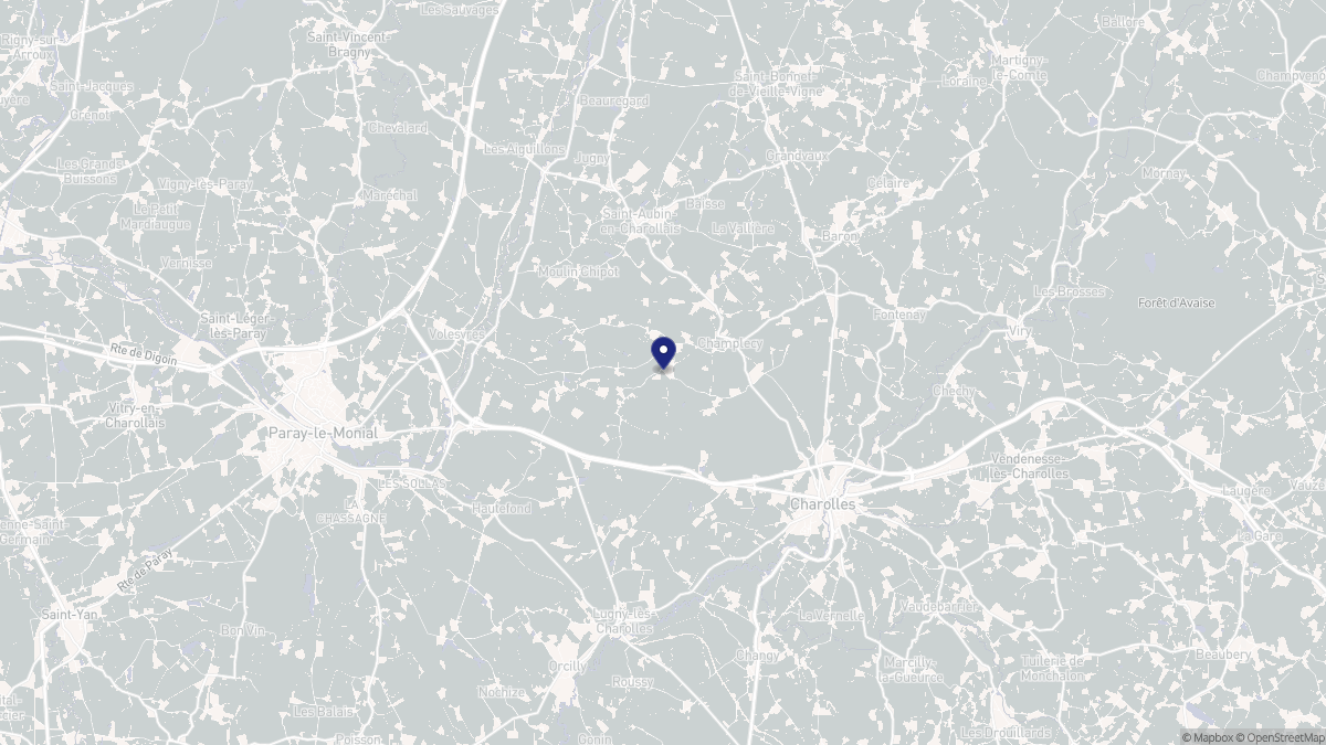 Aperçu cartographique de Champlecy, centré sur la commune