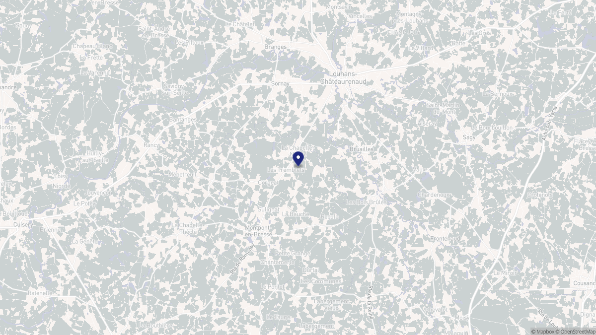 Aperçu cartographique de La Chapelle-Naude, centré sur la commune