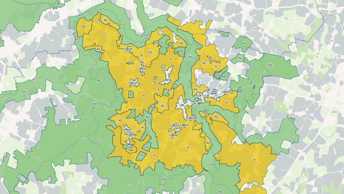 Aperçu cartographique de La Chapelle-Thècle, centré sur la commune