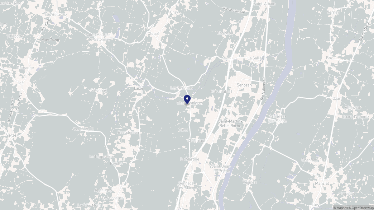 Aperçu cartographique de Charbonnières, centré sur la commune