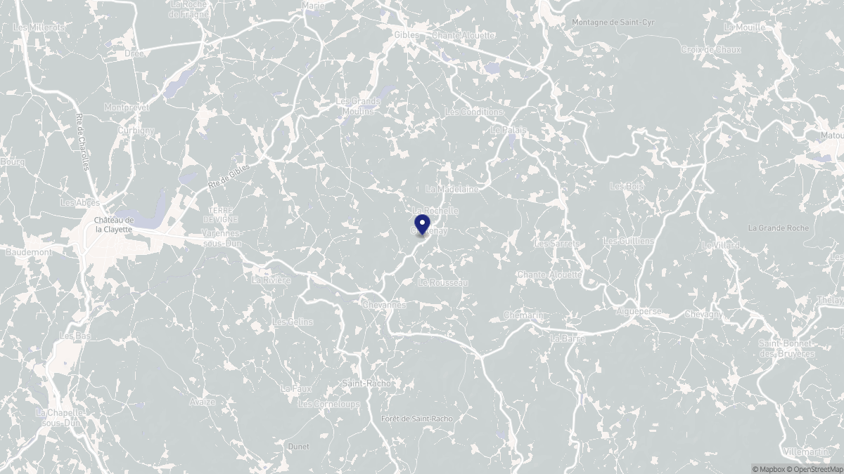 Aperçu cartographique de Châtenay, centré sur la commune