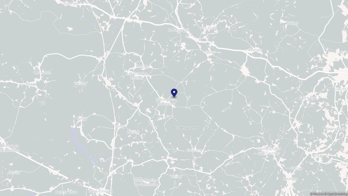 Aperçu cartographique de Collonge-la-Madeleine, centré sur la commune