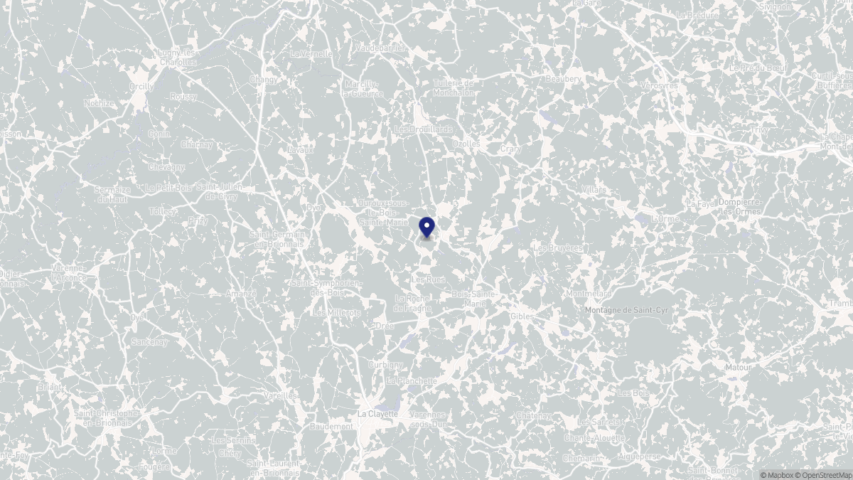 Aperçu cartographique de Colombier-en-Brionnais, centré sur la commune