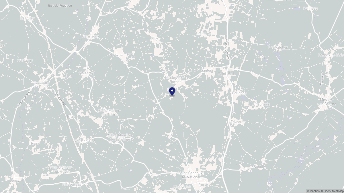 Aperçu cartographique de Culles-les-Roches, centré sur la commune