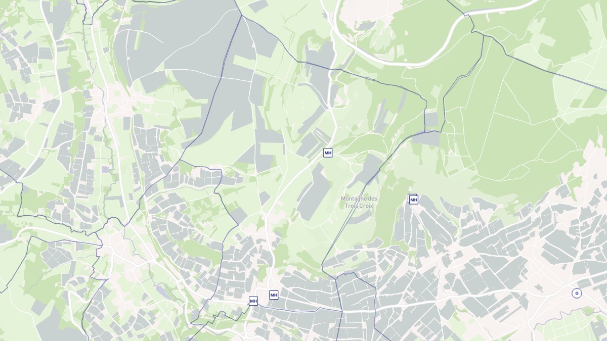 Aperçu cartographique de Dezize-lès-Maranges, centré sur la commune