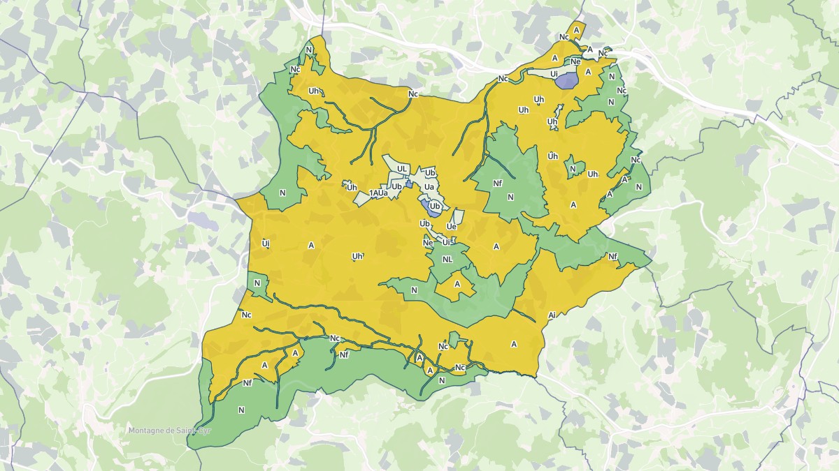 Aperçu cartographique de Dompierre-les-Ormes, centré sur la commune