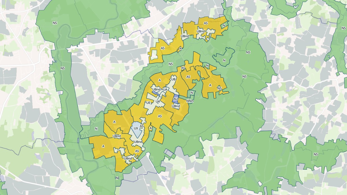 Aperçu cartographique de La Genête, centré sur la commune