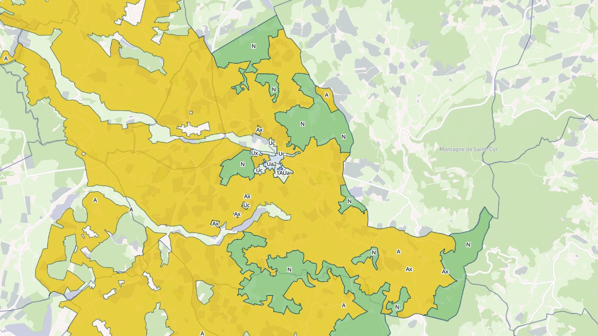 Aperçu cartographique de Gibles, centré sur la commune
