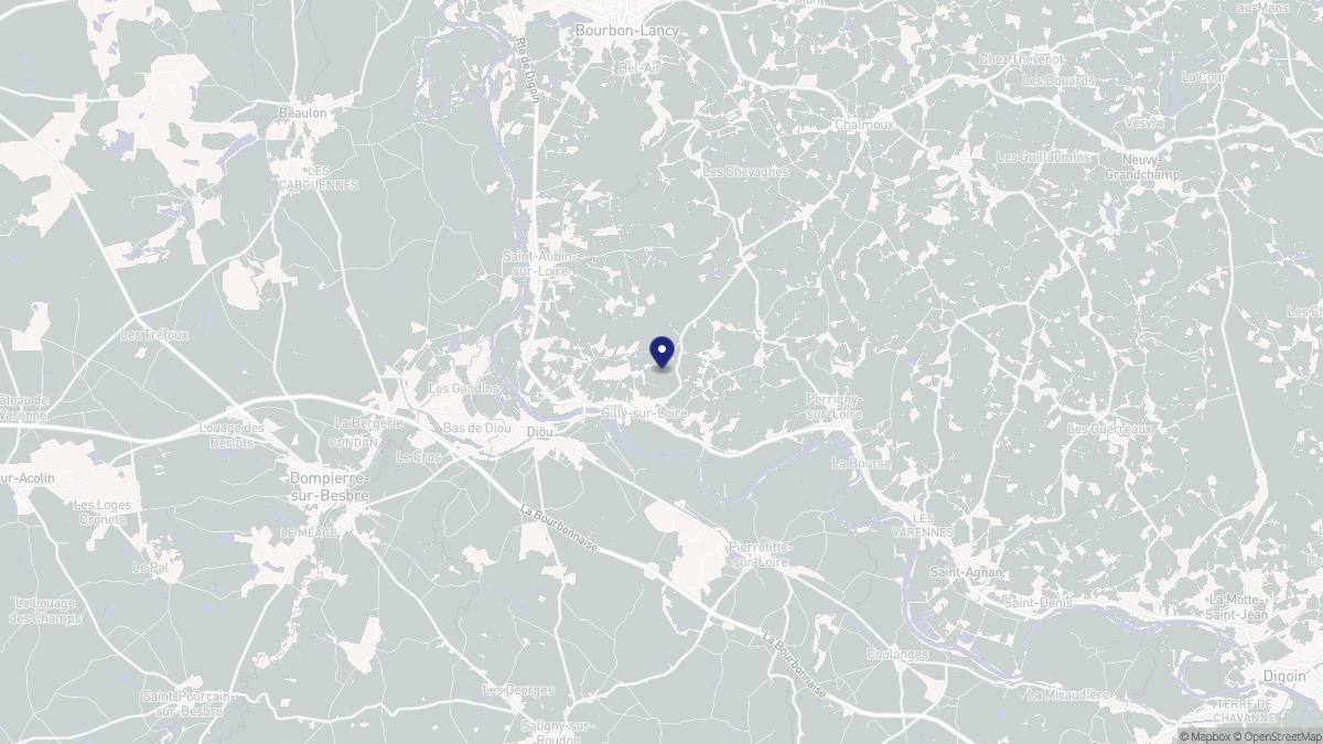 Aperçu cartographique de Gilly-sur-Loire, centré sur la commune