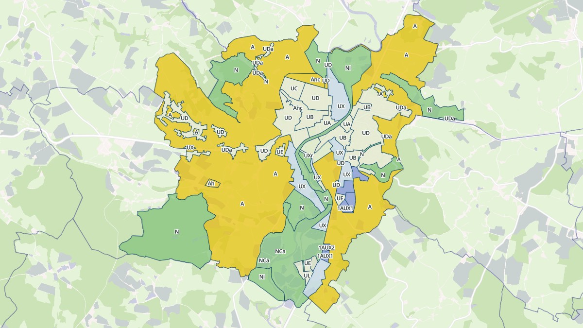 Aperçu cartographique de Gueugnon, centré sur la commune