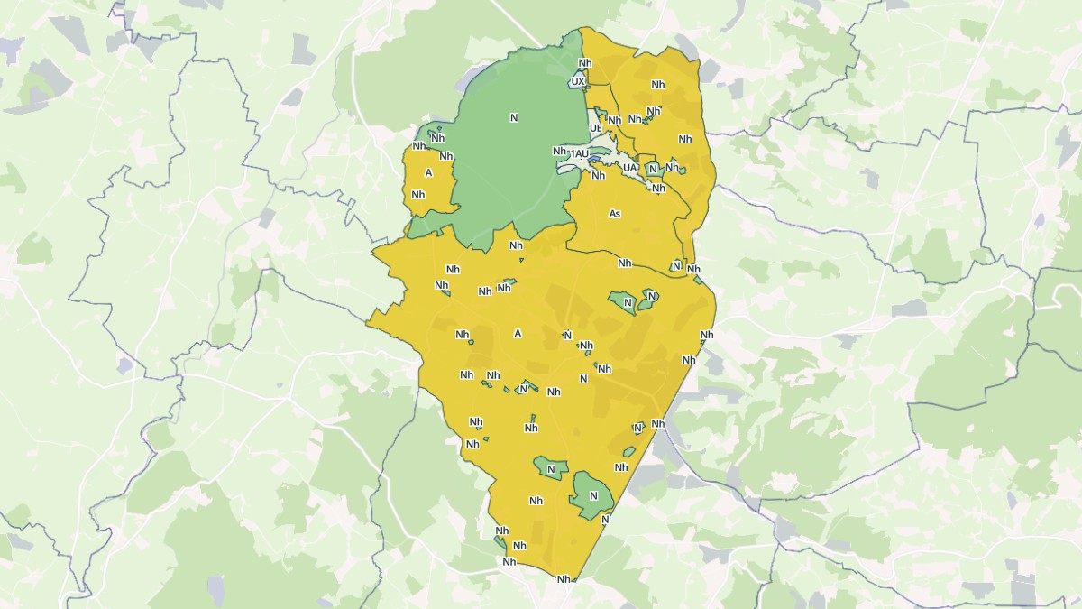 Aperçu cartographique de La Guiche, centré sur la commune