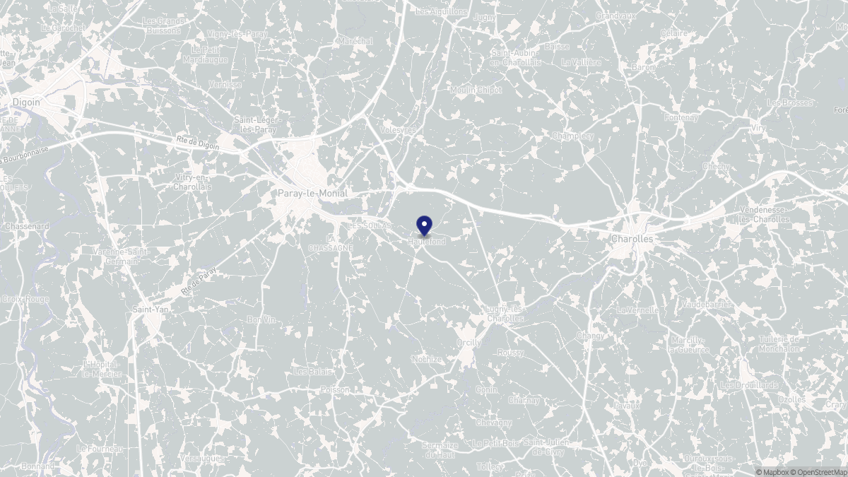 Aperçu cartographique de Hautefond, centré sur la commune