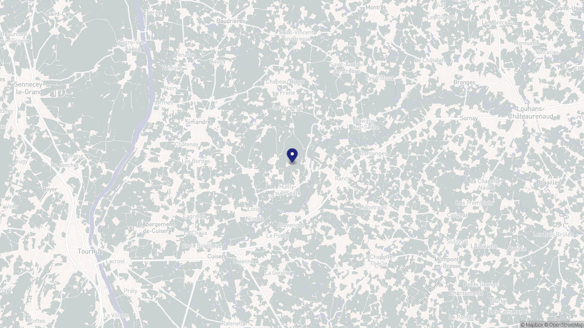 Aperçu cartographique de Huilly-sur-Seille, centré sur la commune