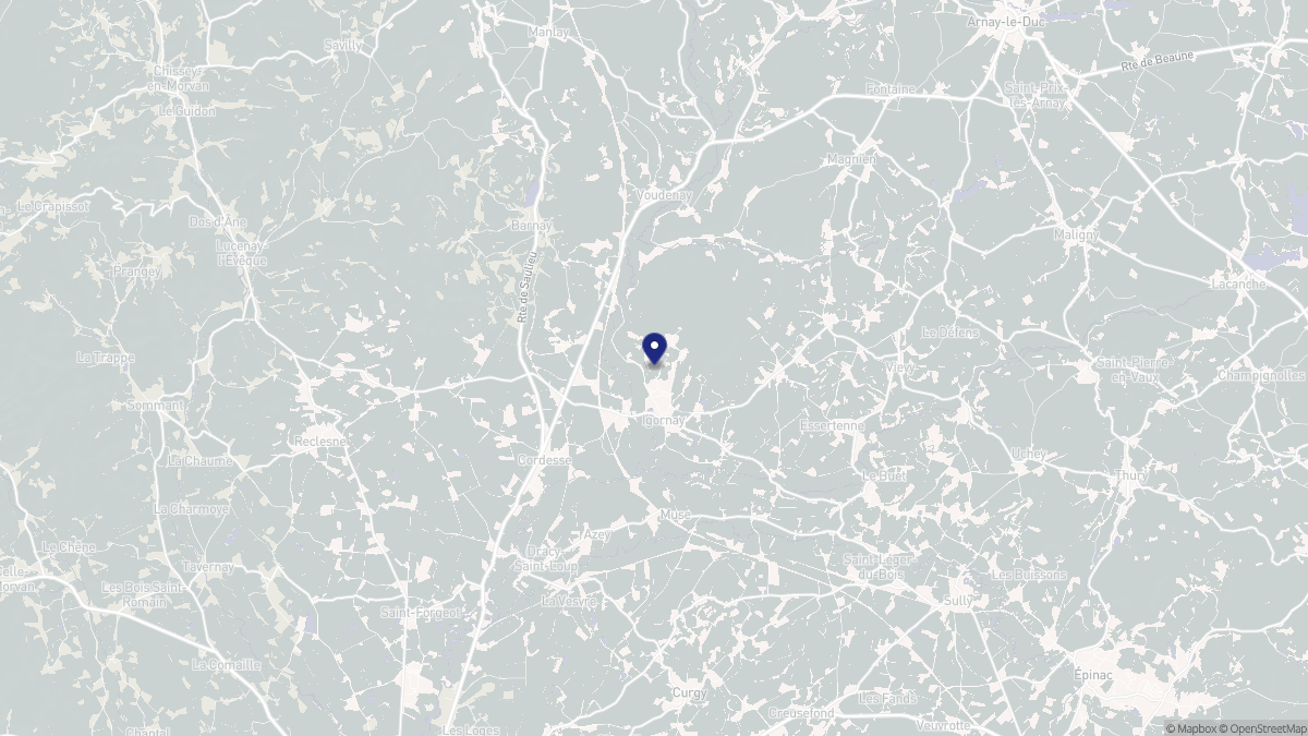 Aperçu cartographique de Igornay, centré sur la commune