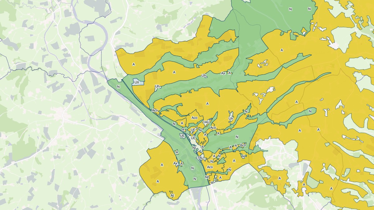 Aperçu cartographique de Iguerande, centré sur la commune