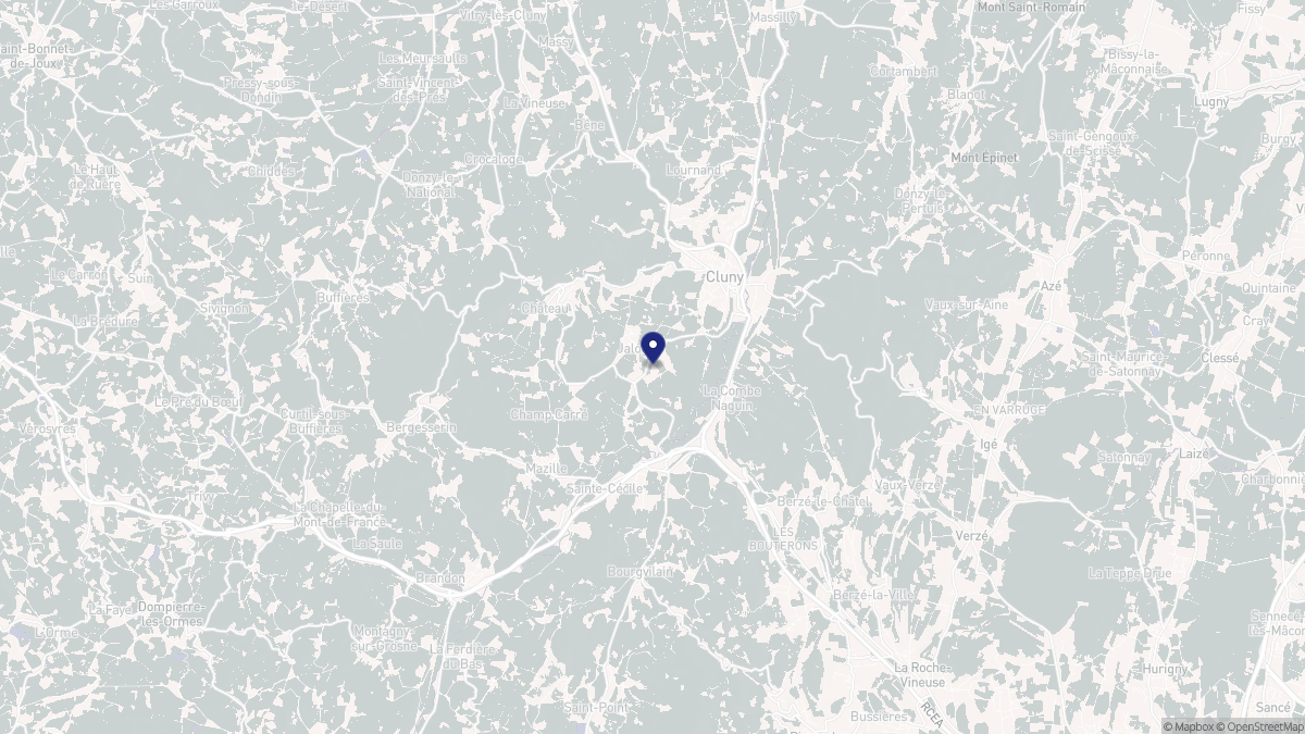 Aperçu cartographique de Jalogny, centré sur la commune