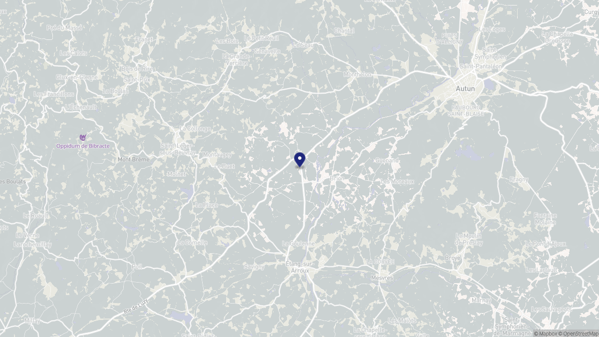 Aperçu cartographique de Laizy, centré sur la commune