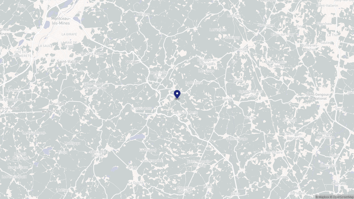 Aperçu cartographique de Mary, centré sur la commune